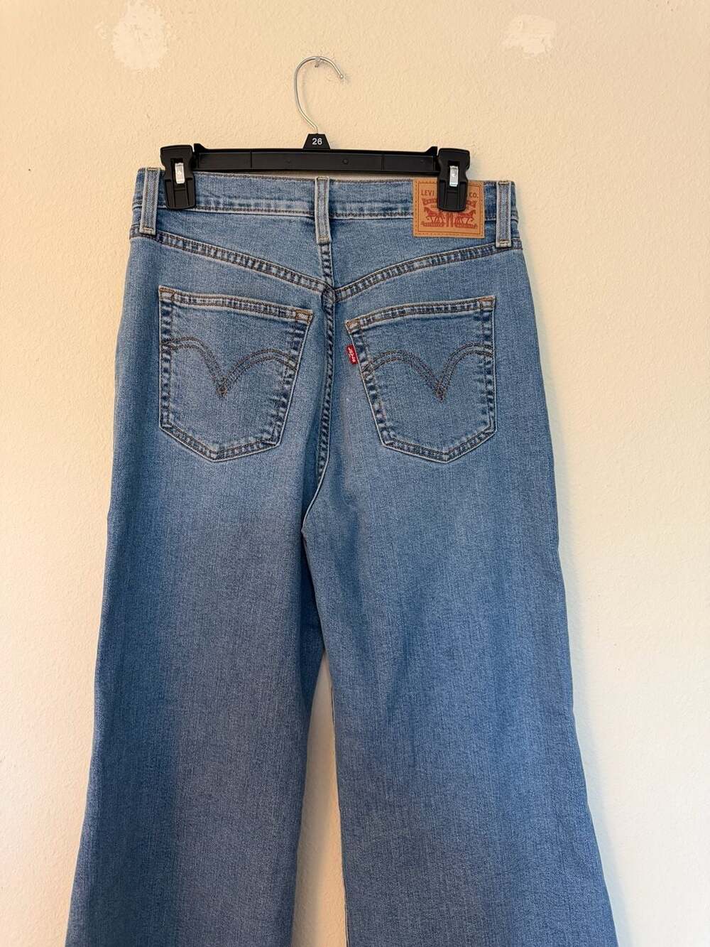 Levi's Ribcage Bell High-Rise Flare Leg Distressed Jeans - Picture 4 of 6